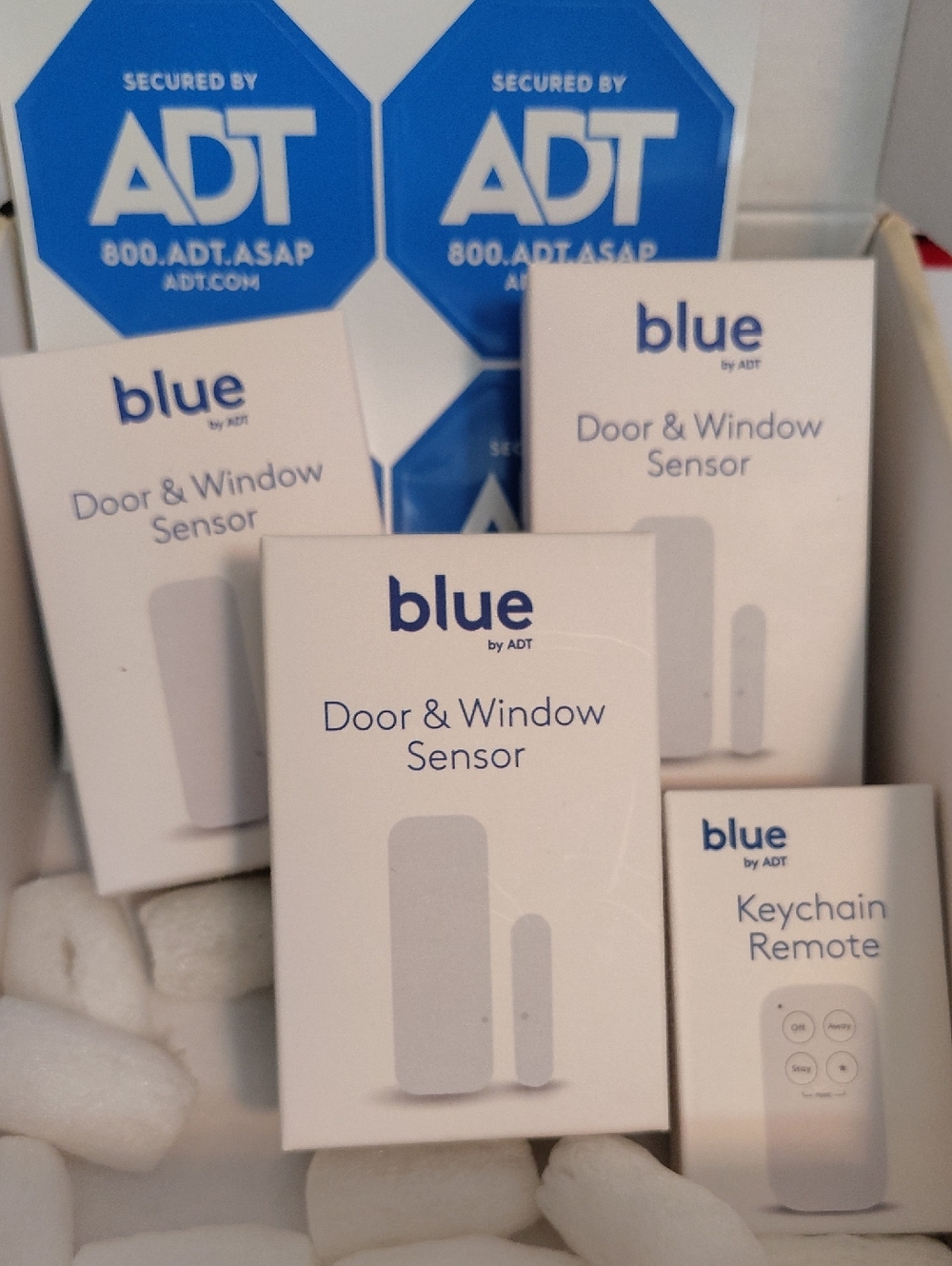 ADT Door Window Sensor (SSH1R0-29-S) - 3 Pack and Keychain